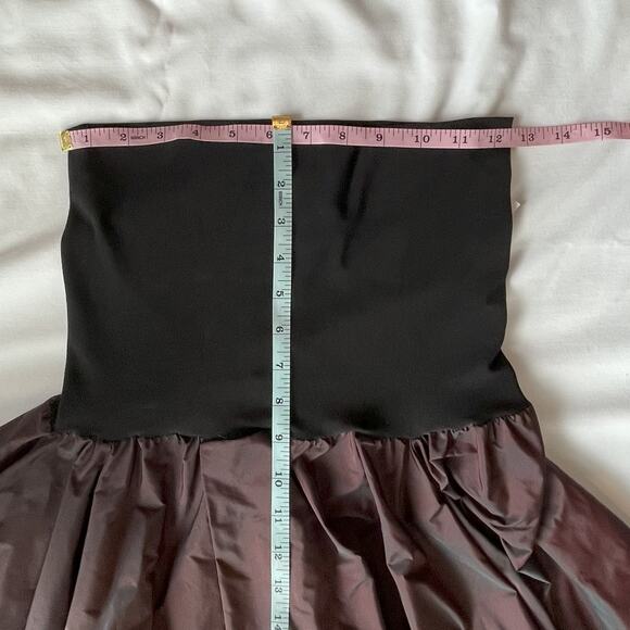 Vintage IGOR Monte Luxury Taffeta Bubble Skirt Black Cherry Iridescent NWT S - Picture 3 of 7